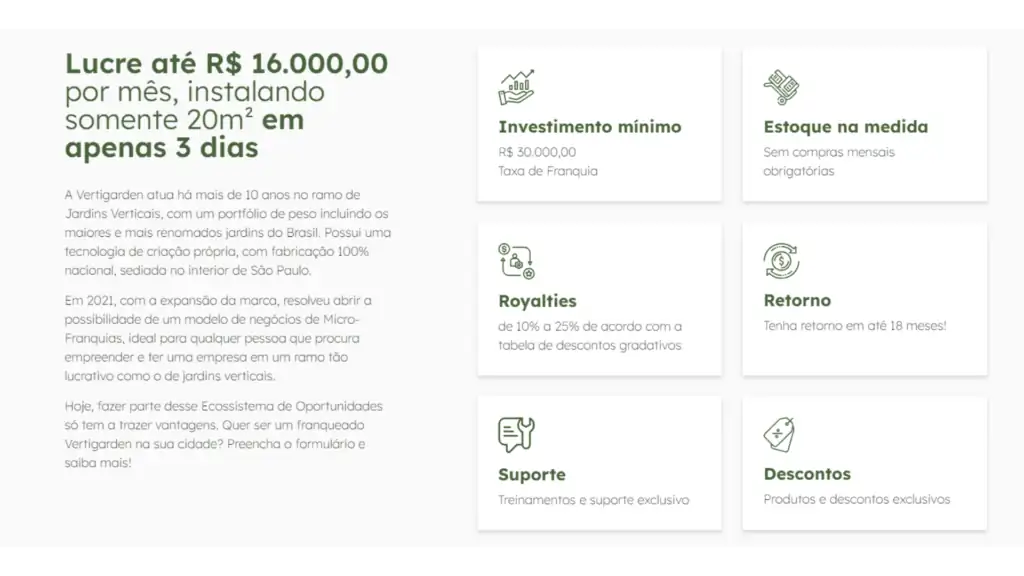 Vertigarden Franquias