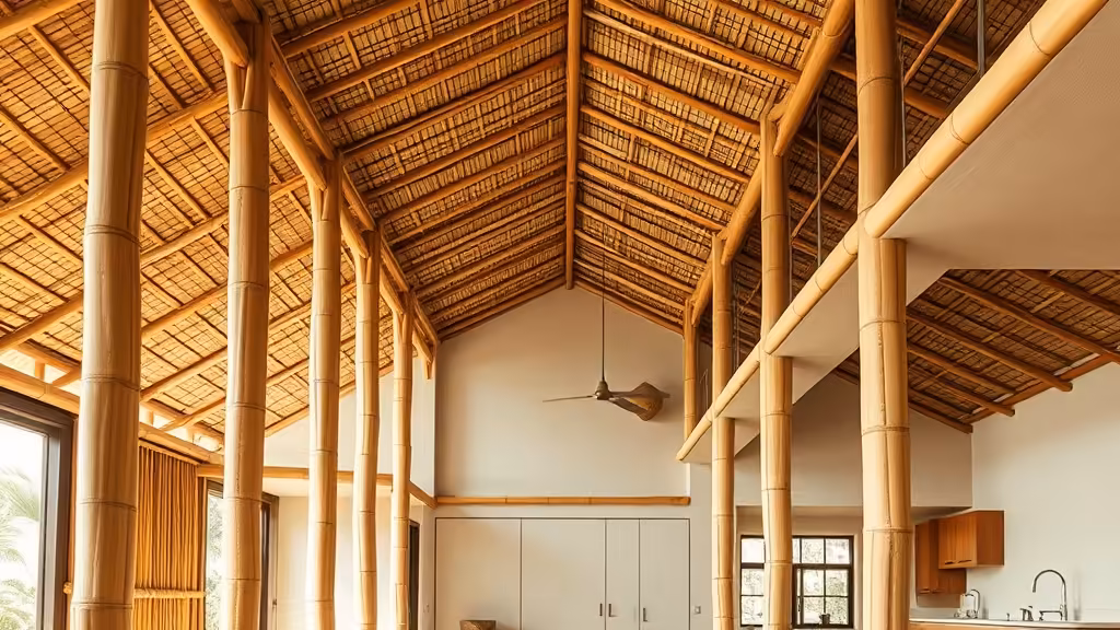 bioconstrucao-o-que-e-tecnicas-como-comecar-fal-03 bamboo structural interior architecture, bamboo columns and ceiling rafters, con