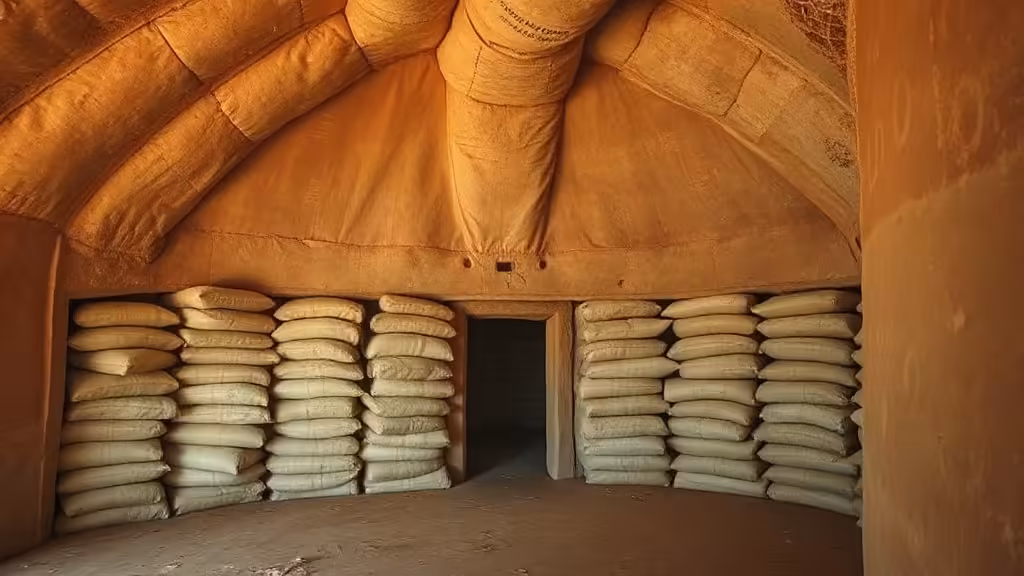 bioconstrucao-o-que-e-tecnicas-como-comecar-fal-04 earthbag superadobe dome construction, stacked sandbags forming curved natural w